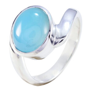 Nice Gemstone  Oval Cabochon Chalcedony ring