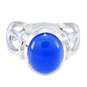 Natural Gemstone  Oval Cabochon Chalcedony ring